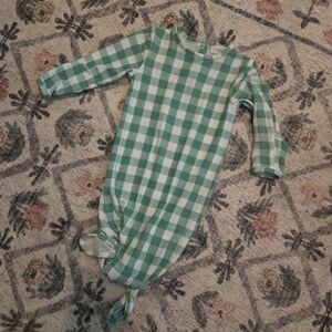 Angel Dear Green Checkered Baby Outfit